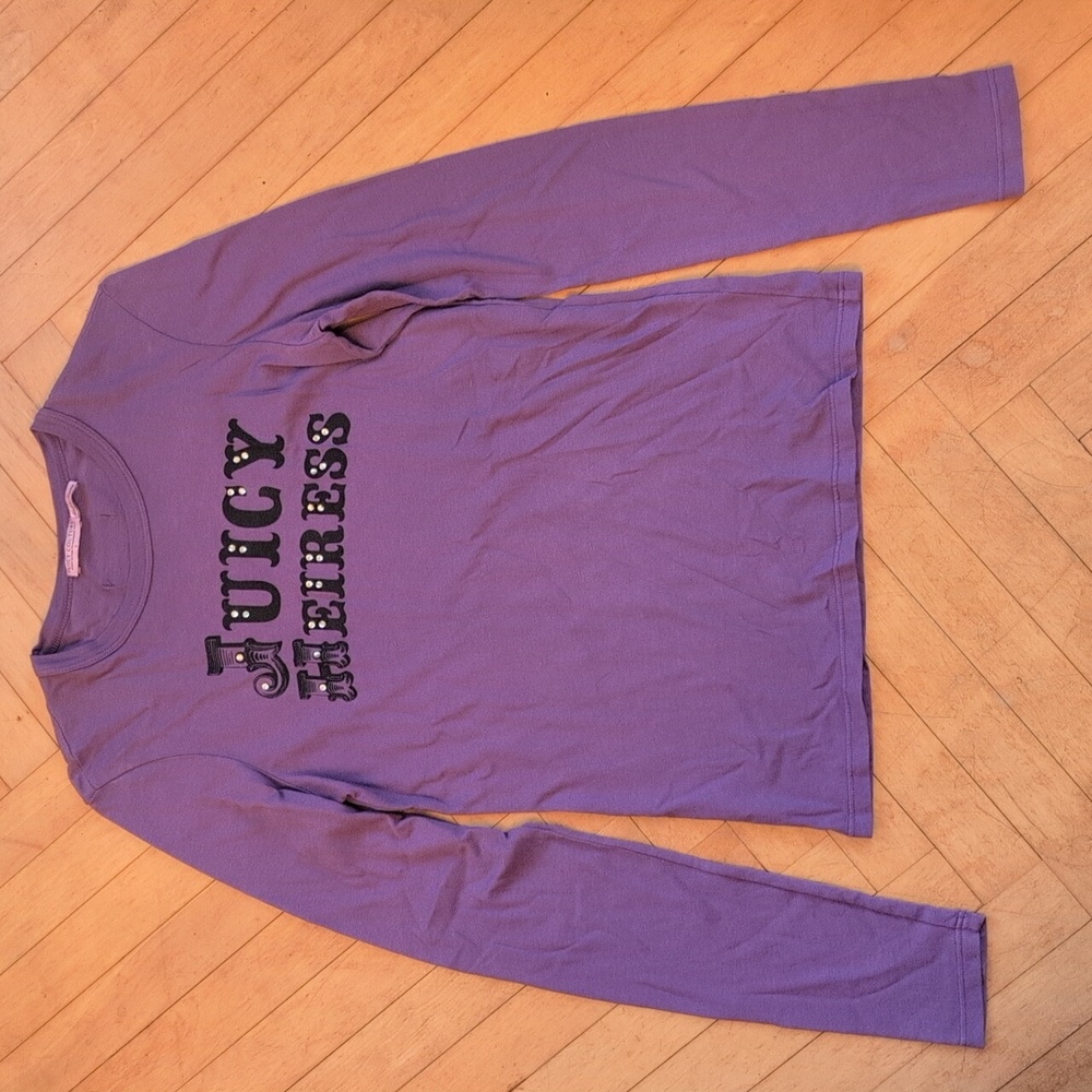Y2K Juicy Couture purple long sleeve t shirt size S
